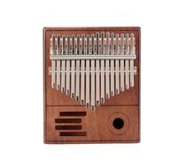 Kalimba 17 Teclas Piano De Pulgar De Madera Maciza De Caoba Kalimba De 17 Notas Conjunto Completo De Accesorios(B)
