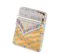 Kalimba 17 Teclas Piano De Pulgar Kalimba Portátil De Acrílico Transparente Con Martillo Instrumento Musical(A21)