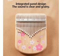 Kalimba 21 Teclas Cómodo Agarre Teclas de Piano Grabadas, Marimba con Martillo Afinador, Instrucción de Estudio Piano de Pulgar Principiantes(Brown A)