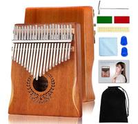 Kalimba 21 Teclas Pulgar Piano - Piano de Dedo Mbira Sanza Instrumento Musical Profesional con Instrucción de Estudio Martillo de Afinación Regalo Para Niños Adultos