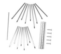 Kalimba de 17 Teclas en Metal Plata, 1 Juego para Principiantes | Teclas de Repuesto Puente de Silla de Montar, Diseño Sencillo y Bonito, Sonido Dulce y Nítido