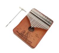 Kalimba de 21 teclas con cuerpo de caoba premium, piano de pulgar portátil ideal para principiantes, niños y adultos; incluye canciones impresas y paño de limpieza (modelo Tipo 1)