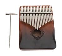 Kalimba de 21 teclas en caoba auténtica, portátil y ergonómico, con púas metálicas incluidas; ideal para niños, adultos y principiantes que buscan instrumento musical expresivo y fácil de aprender.
