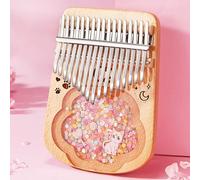 Kalimba de cristal para piano de pulgar de 21 teclas, regalo sical de piano de 17 teclas, tono C acrílico transparente con bolsa de EVA, pegatinas, martillo de afinación, paño de limpieza, 1