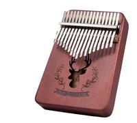 Kalimba Instrumento Kalimba 17 Teclas Piano De Pulgar De Caoba Instrumento Musical De Madera Maciza Piano De Dedo Kalimba De África(Deer brown)