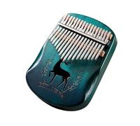 Kalimba Instrumento Kalimba 17 Teclas Piano De Pulgar De Caoba Instrumento Musical De Madera Maciza Piano De Dedo Kalimba De África(Bright blue)