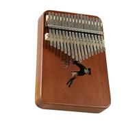 Kalimba Instrumento Kalimba-Piano De Pulgar Acrílico Transparente 17 Teclas Tablero Único Instrumento Musical De Madera De Caoba Piano De Dedo De África(Wood 1)