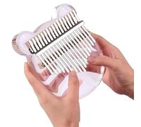 Kalimba Instrumento Kalimba-Piano De Pulgar Acrílico Transparente 17 Teclas Tablero Único Instrumento Musical De Madera De Caoba Piano De Dedo De África(Transparent)