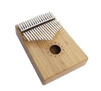 Kalimba Instrumento Piano De Pulgar Kalimba De 17 Teclas Con Teclado De Madera De Chapa Completa Piano Profesional De Bambú En Color De Madera Original(B)
