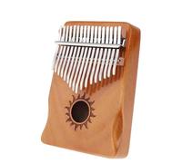 Kalimba Instrumento Piano De Pulgar Kalimba De Madera Maciza De 17 Teclas Profesional Caoba Brillante Con Protector De Mano Instrumento Musical(D)