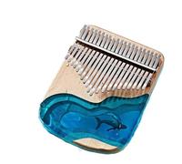 Kalimba Instrumento Piano De Pulgar Piano De Resina Portátil Fácil De Aprender Instrumento De Piano De Dedo De Entrada Kalimba 17/21 Tono(21-1)