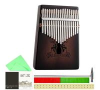 Kalimba Kalimba 17 Teclas De Madera Calimba Pulgar Piano Teclado De Caoba Instrumento Con Accesorios De Cancionero(Style 3)