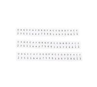 Kalimba Key Stickers 3 Pack | 17 - Key Thumb Piano Note Labels for Beginners/Practice/Memory | Non - Slip & Scratch Guard | Musical Note Decoration (White)