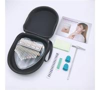 kalimba para adultos 17 teclas Arco Iris acrílico cromático pulgar Piano Kalimba portátil profesional africano dedo profesional(3/4)