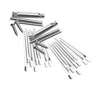 Kalimba Pequeña de 8 Teclas para Principiantes, 2 Juegos | Metal Plata, Sonido Claro y Ligero, Grabación y Camping, 2 Puentes, 1 Silla y 2 Tornillos