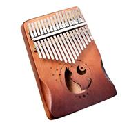 Kalimba - Piano de madera portátil de 17 teclas, para niños, adultos y principiantes, piano de dedo con martillo de afinación, piano de dedo portátil