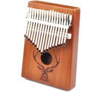 Kalimba Piano De Pulgar 17 Teclas Conocido Como Mbira con Estuche Protector Y Martillo De Afinación, Kalimba 17 Teclas Piano De Dedo Portátil para Niños, Adultos, Principiantes,A orange