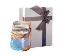 Kalimba Piano De Pulgar Calimba De Resina Epoxi De 17/21 Teclas Con Caja De Cancionero Instrumento Musical Para Teclado Para Principiantes(17k set)
