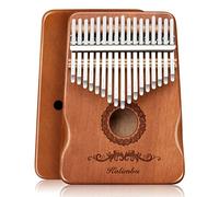 Kalimba - Piano de pulgar de 17 teclas, piano de dedo, instrumentos musicales, música Mbira, regalos para niños, pianos de mano para adultos, principiantes, color marrón
