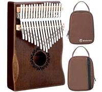 Kalimba - Piano de pulgar de 17 teclas, piano de dedo RANMING Mbira, regalos para adultos y niños principiantes con bolso portátil y martillo de afinación, pianos de pulgar, arpa de dedo (caoba,