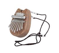 Kalimba Piano de pulgar de madera de 8 botones con correa de transporte portátil Dedo de bolsillo Instrumento musical de larga duración Kalimba piano de dedo para principiantes