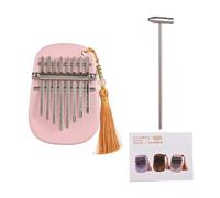 Kalimba portátil de 8 teclas con martillo de afinación, piano de pulgar en de sapele, ideal para principiantes, viajes y regalos musicales - colores vibrantes