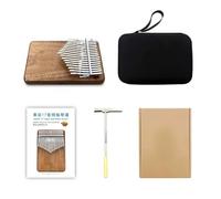 Kalimba premium de 17 teclas, fácil de tocar, piano de dedo con sonido rico, mini instrumento portátil, instrumento de pulgar de tacto suave, piano de dedo artesanal fino para