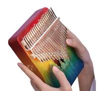 kalimba profesional 17/21 clave Limba profesional pulgar Piano Kalimba caoba música cromática tarjeta portátil para principiantes (Color : 17)
