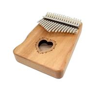 kalimba profesional Corazón de caoba Piano de pulgar de 17 teclas instrumento de amor escala cromática de Piano de pulgar portátil profesional para principiantes (Color : 2)