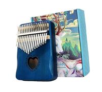kalimba profesional Corazón de caoba Piano de pulgar de 17 teclas instrumento de amor escala cromática de Piano de pulgar portátil profesional para principiantes (Color : 5)