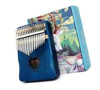 kalimba profesional Kalimba 17 teclas pulgar Piano madera de alta calidad caoba africano Kalimba lindo (Color : 3)