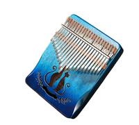 kalimba profesional Kalimba azul degradado de 17 tonos piano de dedo kalimba con núcleo de melocotón piano de pulgar brillante instrumento musical portátil