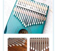 Kalimba Profesional Okoume Piano De Pulgar Kalimba De 17 Notas Con Orificio De Sonido Redondo Kalimba Para Principiantes(Style 14)