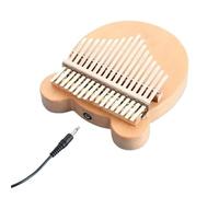 Kalimba Profesional Panel De Madera Maciza Tipo Kalimba Caja Eléctrica De 17 Tonos 21 Teclas Teclado De Piano De Pulgar Redondo Instrumentos De Regalo(17 Key E)