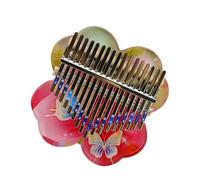 kalimba profesional Piano de dedo kalimba colorido acrílico para principiantes con mariposa pintada de 17 tonos