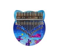 kalimba profesional Piano de dedo kalimba colorido acrílico para principiantes modelo océano feliz pintado de 17 tonos