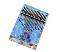 kalimba profesional Piano de dedo kalimba colorido acrílico para principiantes mundo submarino pintado de 17 tonos