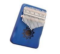 kalimba profesional Piano de pulgar cromático de 17 tonos Kalimba Kalimba piano de dedo para principiantes protector de mano portátil azul real