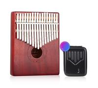 kalimba profesional Piano de pulgar kalimba con revestimiento completo núcleo de caoba rojo y marrón piano de dedo de 17 tonos instrumento musical portátil