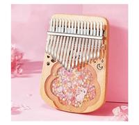 kalimba profesional Piano de pulgar Kalimba cromático acrílico de 17/21 teclas instrumento bonito portátil profesional para principiantes (Color : 21)