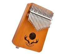 kalimba profesional Piano de pulgar Kalimba de 17 teclas con bolsa sintonizador de 17 teclas amarillo/marrón/azul para principiantes (Color : 3/4)