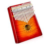 kalimba profesional Tarjeta de arce con patrón de tigre de color sol instrumento musical portátil piano de pulgar limba piano de dedo kalimba de 17 tonos para principiantes