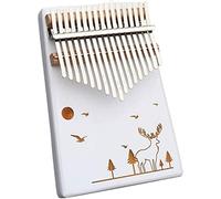 Kalimba Thumb Qin, Thumb piano, 17 Key Kalimba Thumb Piano, Marimbas Finger Piano Instrument, con Tuning Hammer Study Instruction Piano, Best Birthday Gift, (White Dream Series) White A ( Color : Whit