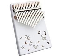 Kalimba Thumb Qin, Thumb piano, 17 Key Kalimba Thumb Piano, Marimbas Finger Piano Instrument, con Tuning Hammer Study Instruction Piano, Best Birthday Gift, (White Dream Series) White A ( Color : Whit