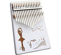 Kalimba Thumb Qin, Thumb piano, 17 Key Kalimba Thumb Piano, Marimbas Finger Piano Instrument, con Tuning Hammer Study Instruction Piano, Best Birthday Gift, (White Dream Series) White A ( Color : Whit
