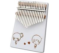Kalimba Thumb Qin, Thumb piano, 17 Key Kalimba Thumb Piano, Marimbas Finger Piano Instrument, con Tuning Hammer Study Instruction Piano, Best Birthday Gift, (White Dream Series) White A ( Color : Whit
