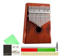 Kalimbas Kalimba 17 Teclas De Madera Calimba Pulgar Piano Teclado De Caoba Instrumento Con Accesorios De Cancionero(Style 6)