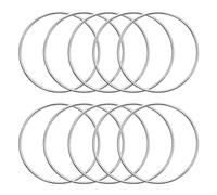 KALIONE 10 anillos de metal de 3 pulgadas para manualidades, aros de plata, aros de macramé floral, anillos para manualidades, suministros de atrapasueños (plata, 3 pulgadas)