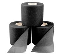 KALIONE Cinta deportiva de espuma de 3 rollos, cinta deportiva de béisbol, banda de tobillo atlética, pre-envoltura, cintas elásticas para la muñeca, tobillo, rodilla, pierna (negro)