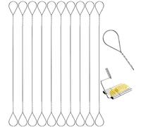 KALIONE Paquete de 10 cables para cortar queso, kit de repuesto de alambre de queso, alambre cortador de mantequilla, alambre cortador de queso de acero inoxidable, cortador de queso de alambre para
